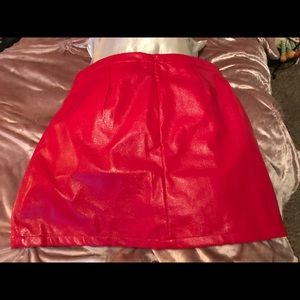 Red mini skirt